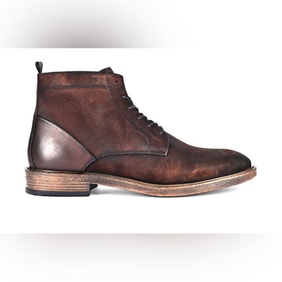 NWT ROAN By Bed Stu Men's Joyride Casual Boot Size 12 Dark Brown Leather Suede - Picture 1 of 9